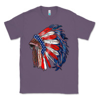 Lavender american flag indian headdress Classic Tee - RanaPortraitStore