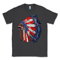 Smoke american flag indian headdress Classic Tee - RanaPortraitStore