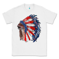 White american flag indian headdress Classic Tee - RanaPortraitStore