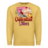 Antique Gold valentine vibes Premium Sweatshirt - AdoDesignShop