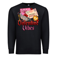 Black valentine vibes Premium Sweatshirt - AdoDesignShop
