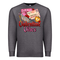 Charcoal Heather valentine vibes Premium Sweatshirt - AdoDesignShop