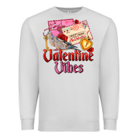 Dove Grey valentine vibes Premium Sweatshirt - AdoDesignShop