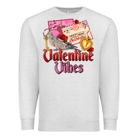 Oatmeal Heather valentine vibes Premium Sweatshirt - AdoDesignShop