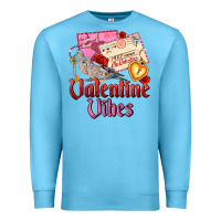 Ocean Blue valentine vibes Premium Sweatshirt - AdoDesignShop