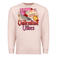 Pale Pink valentine vibes Premium Sweatshirt - AdoDesignShop