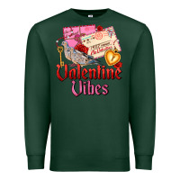 Sports Green valentine vibes Premium Sweatshirt - AdoDesignShop