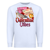 White valentine vibes Premium Sweatshirt - AdoDesignShop