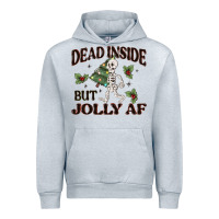 Heather Grey dead inside but jolly af Urban Hoodie - MaliasSmallBusiness