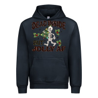 Navy dead inside but jolly af Urban Hoodie - MaliasSmallBusiness