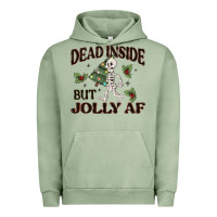 Pigment Oil Green dead inside but jolly af Urban Hoodie - MaliasSmallBusiness