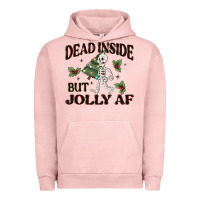Pigment Salmon dead inside but jolly af Urban Hoodie - MaliasSmallBusiness