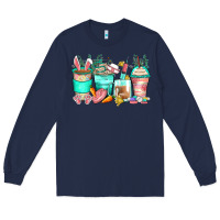 Navy easter nurse coffee cups Long Sleeve Tee - Zillion Design Studio
