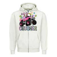 Oatmeal Heather easter egg crusher neo Zipper Hoodie - Neo Western