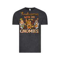 Vintage Black thanksgiving with my  gnomies Vintage Tee - BarkalooDesign