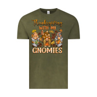Vintage Olive thanksgiving with my  gnomies Vintage Tee - BarkalooDesign