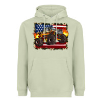 Matcha american flag monster truck Heavyweight Hoodie - Artiststas