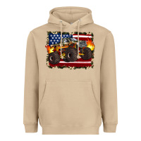 Mushroom american flag monster truck Heavyweight Hoodie - Artiststas