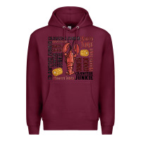 Burgundy crawfish junkie Premium Hoodie - MaliasSmallBusiness