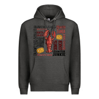 Charcoal Heather crawfish junkie Premium Hoodie - MaliasSmallBusiness