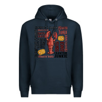 Navy crawfish junkie Premium Hoodie - MaliasSmallBusiness