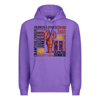Purple crawfish junkie Premium Hoodie - MaliasSmallBusiness