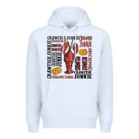 White crawfish junkie Premium Hoodie - MaliasSmallBusiness