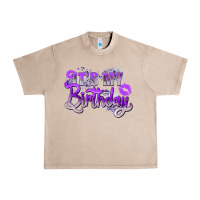 French Oak purple its my birthday Urban Heavy Tee - Zillion Design Studio