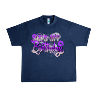 Navy purple its my birthday Urban Heavy Tee - Zillion Design Studio