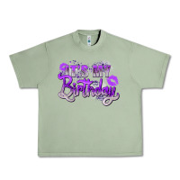 Oil Green purple its my birthday Urban Heavy Tee - Zillion Design Studio