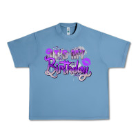 Pebble Blue purple its my birthday Urban Heavy Tee - Zillion Design Studio