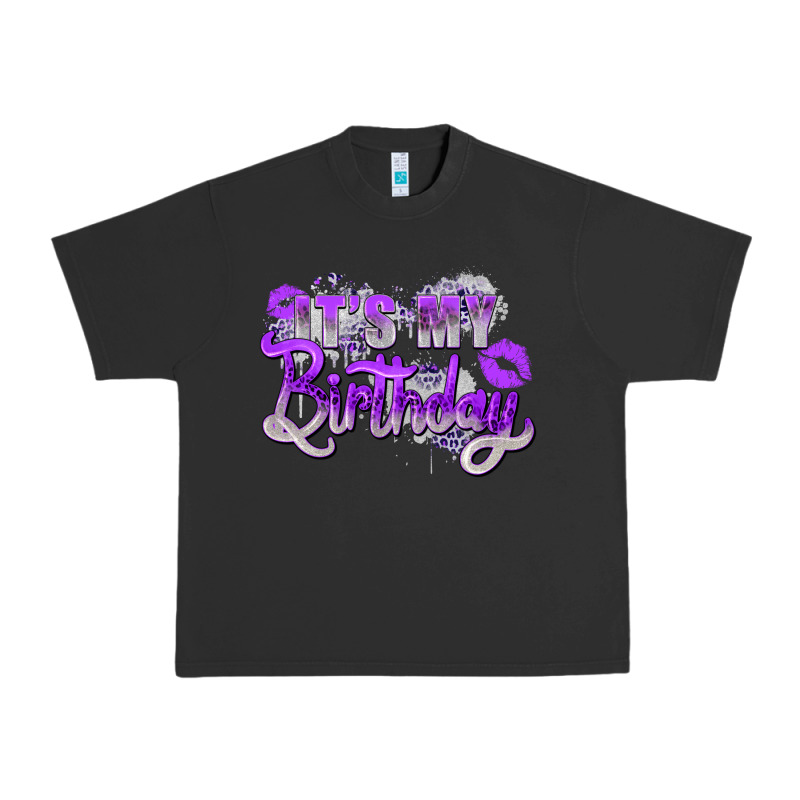 Purple Its My Birthday Urban Heavy Tee by Zillion Design Studio | Teevron