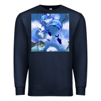 Navy dolphins Premium Sweatshirt - BundleAndBundleShop