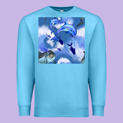 Dolphins Premium Sweatshirt Designed By Bundleandbundleshop