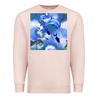 Pale Pink dolphins Premium Sweatshirt - BundleAndBundleShop