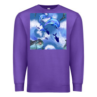 Purple dolphins Premium Sweatshirt - BundleAndBundleShop