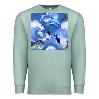 Seafoam dolphins Premium Sweatshirt - BundleAndBundleShop