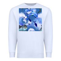 White dolphins Premium Sweatshirt - BundleAndBundleShop