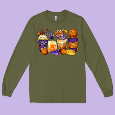 Basketball Coffee Cups Long Sleeve Tee Designed By Zillion Design Studio