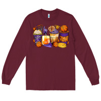 Burgundy basketball coffee cups Long Sleeve Tee - Zillion Design Studio