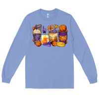 Colony Blue basketball coffee cups Long Sleeve Tee - Zillion Design Studio