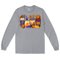 Heather Grey basketball coffee cups Long Sleeve Tee - Zillion Design Studio