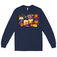 Navy basketball coffee cups Long Sleeve Tee - Zillion Design Studio