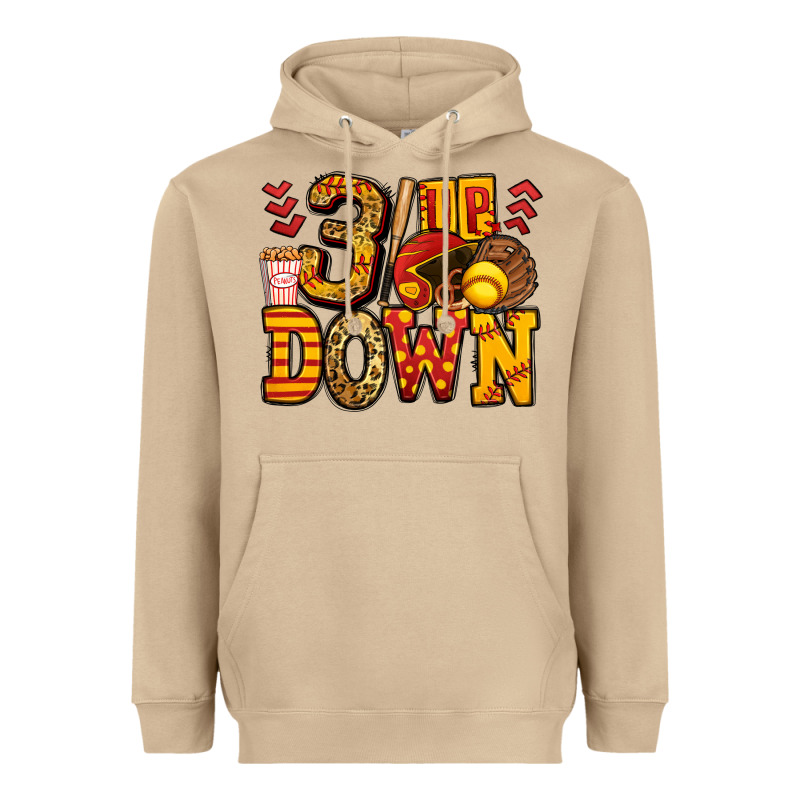 Three Up Three Down Softball Heavyweight Hoodie by Jasminsmagicworld | Teevron