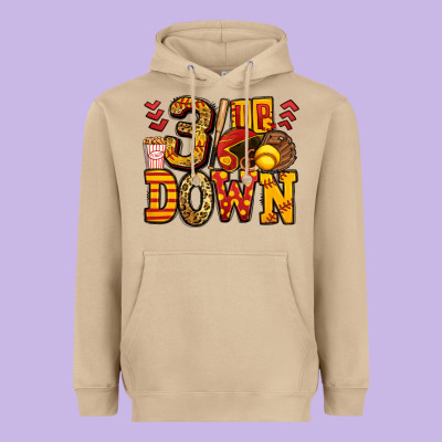 Three Up Three Down Softball Heavyweight Hoodie Designed By Jasminsmagicworld