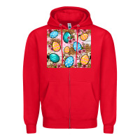 Red Easter eggs cowhide leopard tumbler Easter Day Zipper Hoodie - Neo Western
