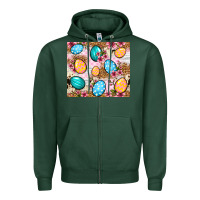Sports Green Easter eggs cowhide leopard tumbler Easter Day Zipper Hoodie - Neo Western