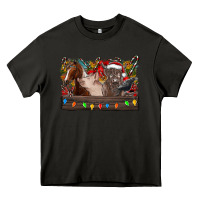 Asphalt festive farmyard gathering Heavy Core Tee - CowhideDigitalArt