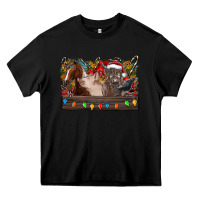 Black festive farmyard gathering Heavy Core Tee - CowhideDigitalArt