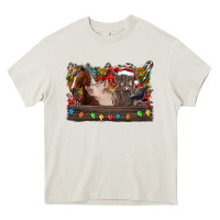 Cream festive farmyard gathering Heavy Core Tee - CowhideDigitalArt